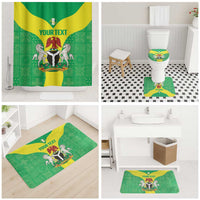Custom Nigeria Cricket Bathroom Set Go Yellow Greens - Wonder Print Shop