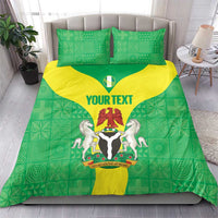 Custom Nigeria Cricket Bedding Set Go Yellow Greens - Wonder Print Shop