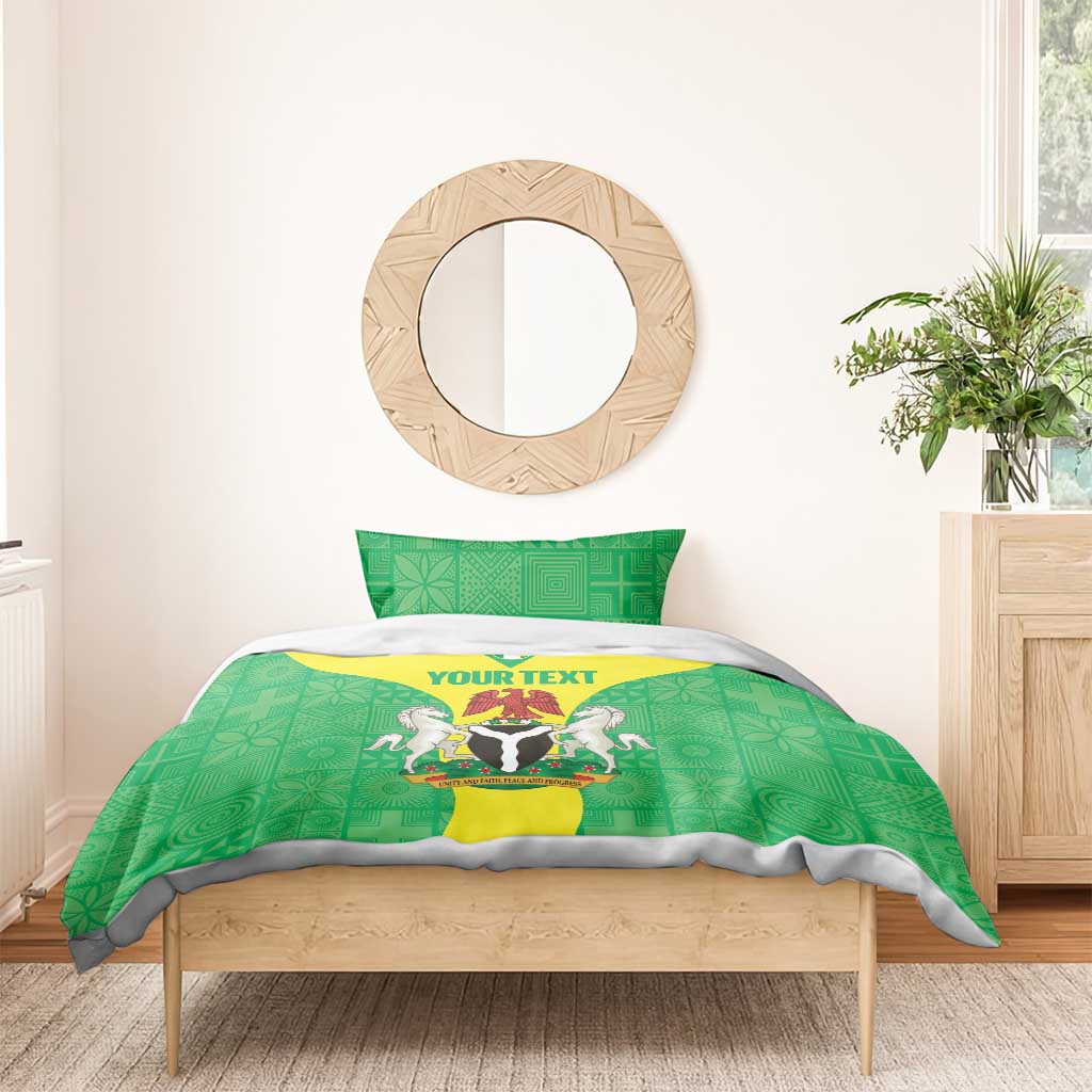 Custom Nigeria Cricket Bedding Set Go Yellow Greens - Wonder Print Shop