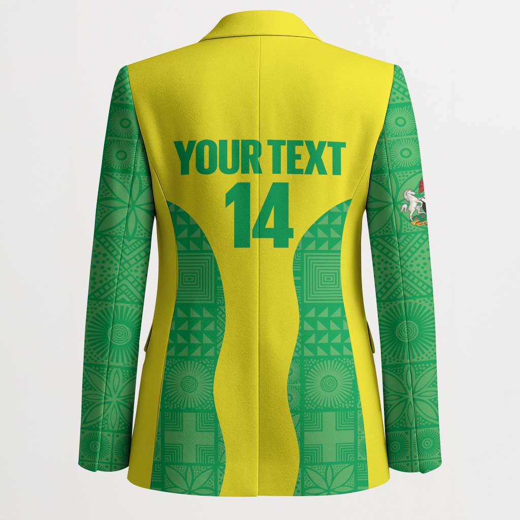 Custom Nigeria Cricket Blazer Go Yellow Greens - Wonder Print Shop