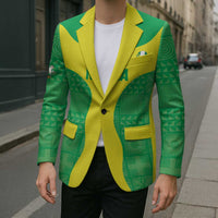 Custom Nigeria Cricket Blazer Go Yellow Greens - Wonder Print Shop