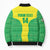Custom Nigeria Cricket Bomber Puffer Jacket Go Yellow Greens - Wonder Print Shop