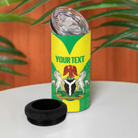 Custom Nigeria Cricket 4 in 1 Can Cooler Tumbler Go Yellow Greens - Wonder Print Shop