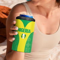 Custom Nigeria Cricket 4 in 1 Can Cooler Tumbler Go Yellow Greens - Wonder Print Shop