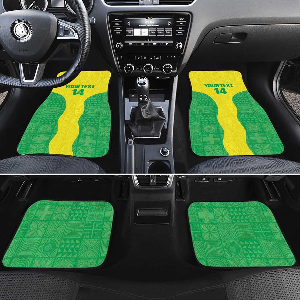 Custom Nigeria Cricket Car Mats Go Yellow Greens - Wonder Print Shop
