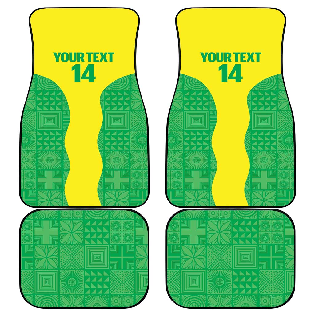 Custom Nigeria Cricket Car Mats Go Yellow Greens - Wonder Print Shop