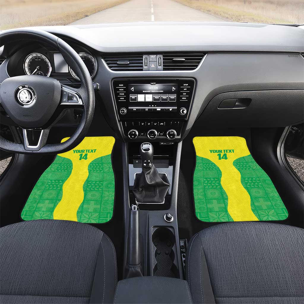 Custom Nigeria Cricket Car Mats Go Yellow Greens - Wonder Print Shop