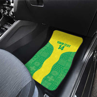 Custom Nigeria Cricket Car Mats Go Yellow Greens - Wonder Print Shop
