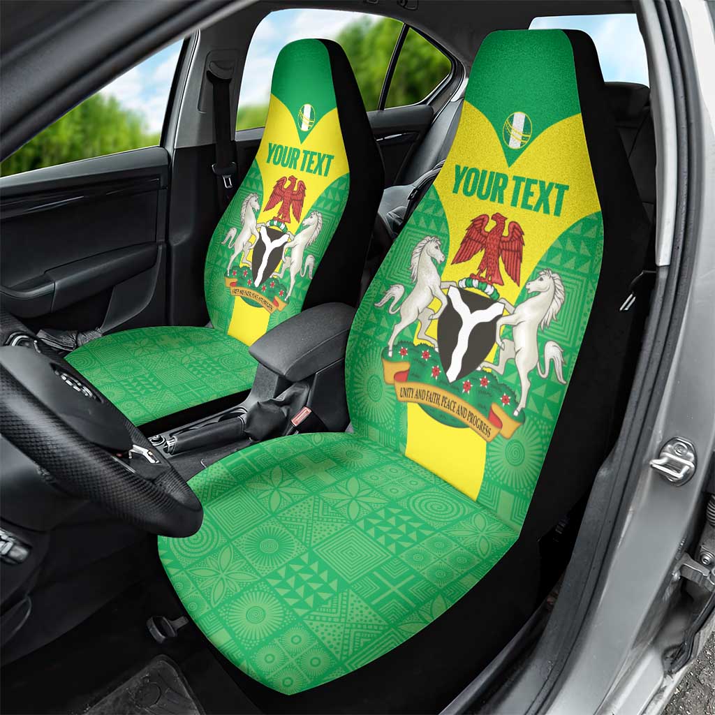 Custom Nigeria Cricket Car Seat Cover Go Yellow Greens - Wonder Print Shop