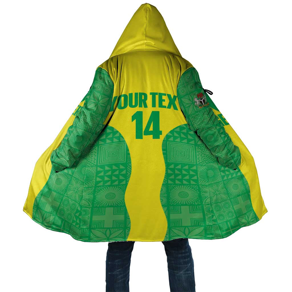 Custom Nigeria Cricket Cloak Go Yellow Greens - Wonder Print Shop
