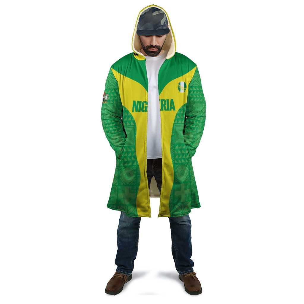 Custom Nigeria Cricket Cloak Go Yellow Greens - Wonder Print Shop