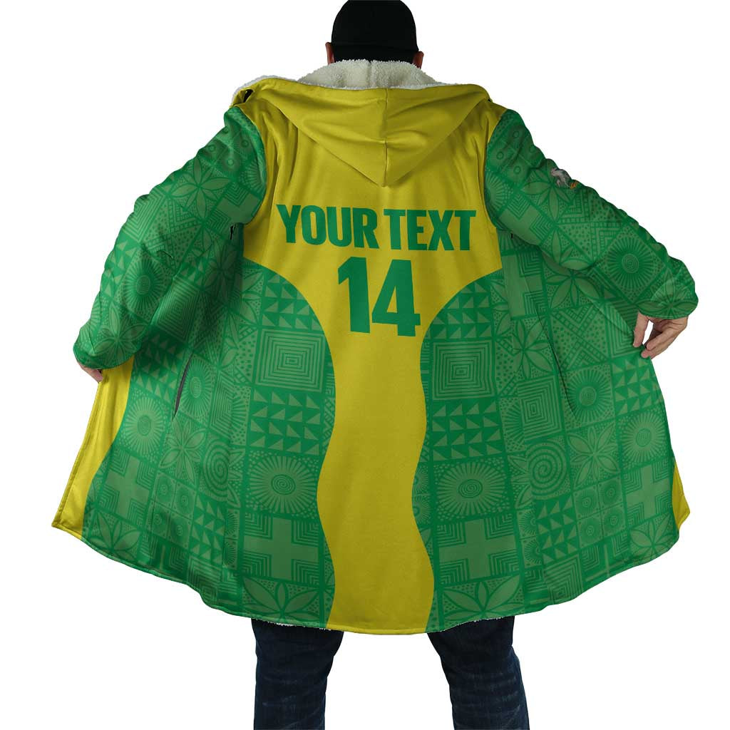 Custom Nigeria Cricket Cloak Go Yellow Greens - Wonder Print Shop