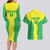 Custom Nigeria Cricket Couples Matching Long Sleeve Bodycon Dress and Hawaiian Shirt Go Yellow Greens - Wonder Print Shop