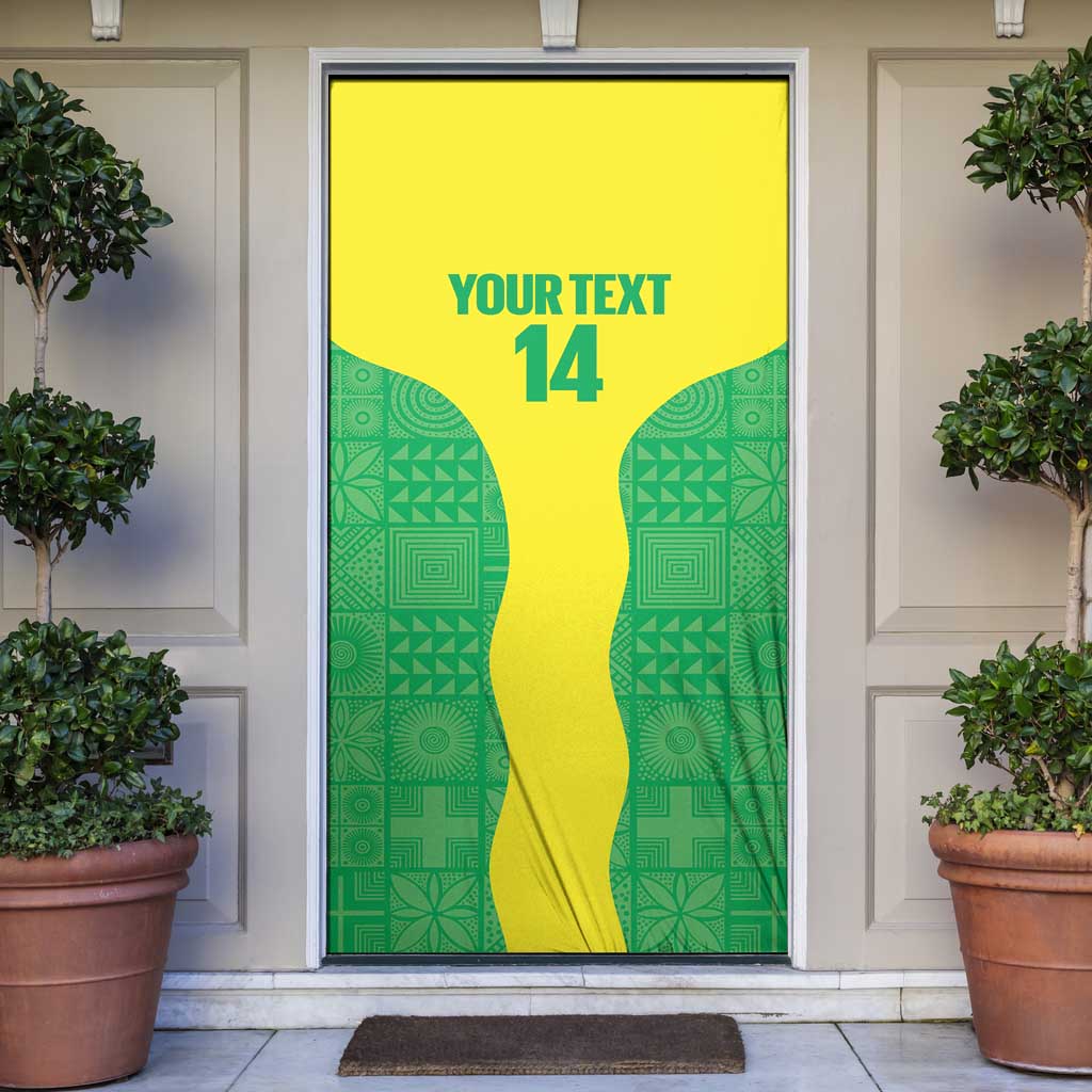 Custom Nigeria Cricket Door Cover Go Yellow Greens - Wonder Print Shop