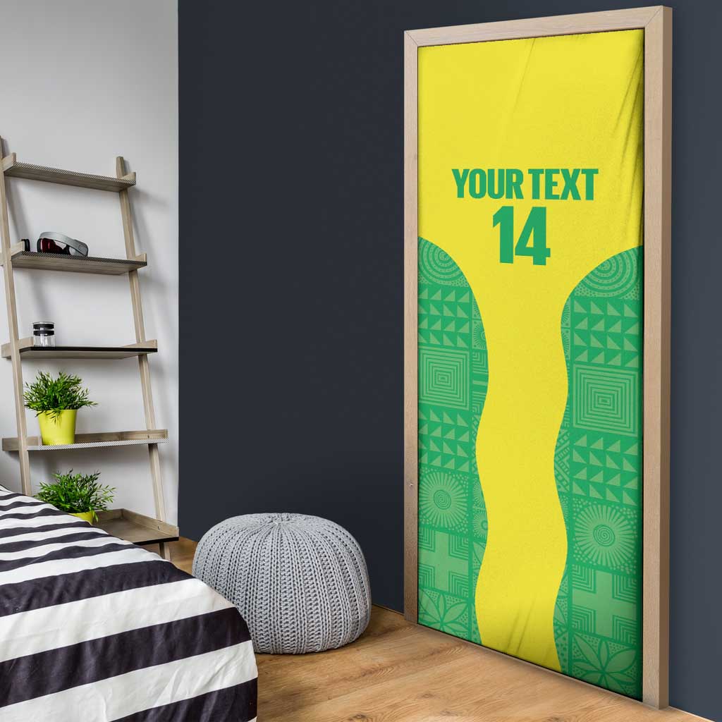 Custom Nigeria Cricket Door Cover Go Yellow Greens - Wonder Print Shop