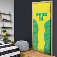 Custom Nigeria Cricket Door Cover Go Yellow Greens - Wonder Print Shop