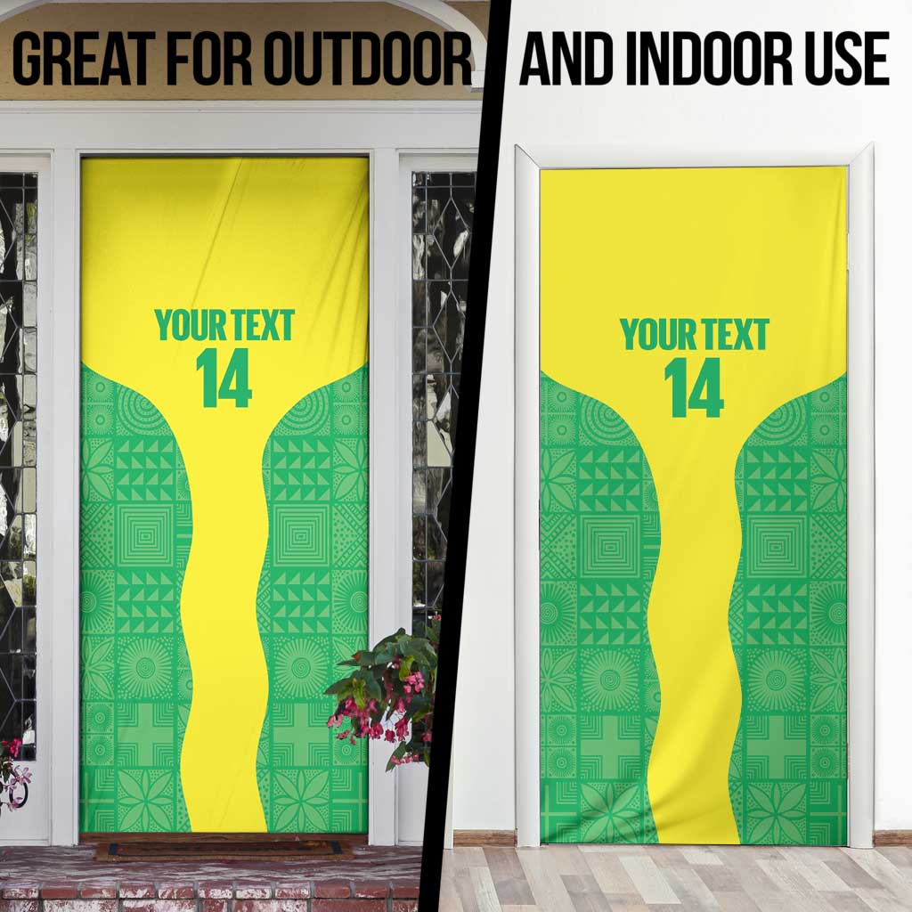 Custom Nigeria Cricket Door Cover Go Yellow Greens - Wonder Print Shop