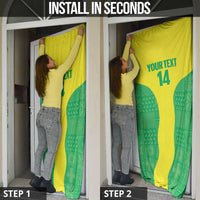 Custom Nigeria Cricket Door Cover Go Yellow Greens - Wonder Print Shop