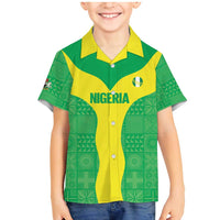 Custom Nigeria Cricket Family Matching Mermaid Dress and Hawaiian Shirt Go Yellow Greens - Wonder Print Shop