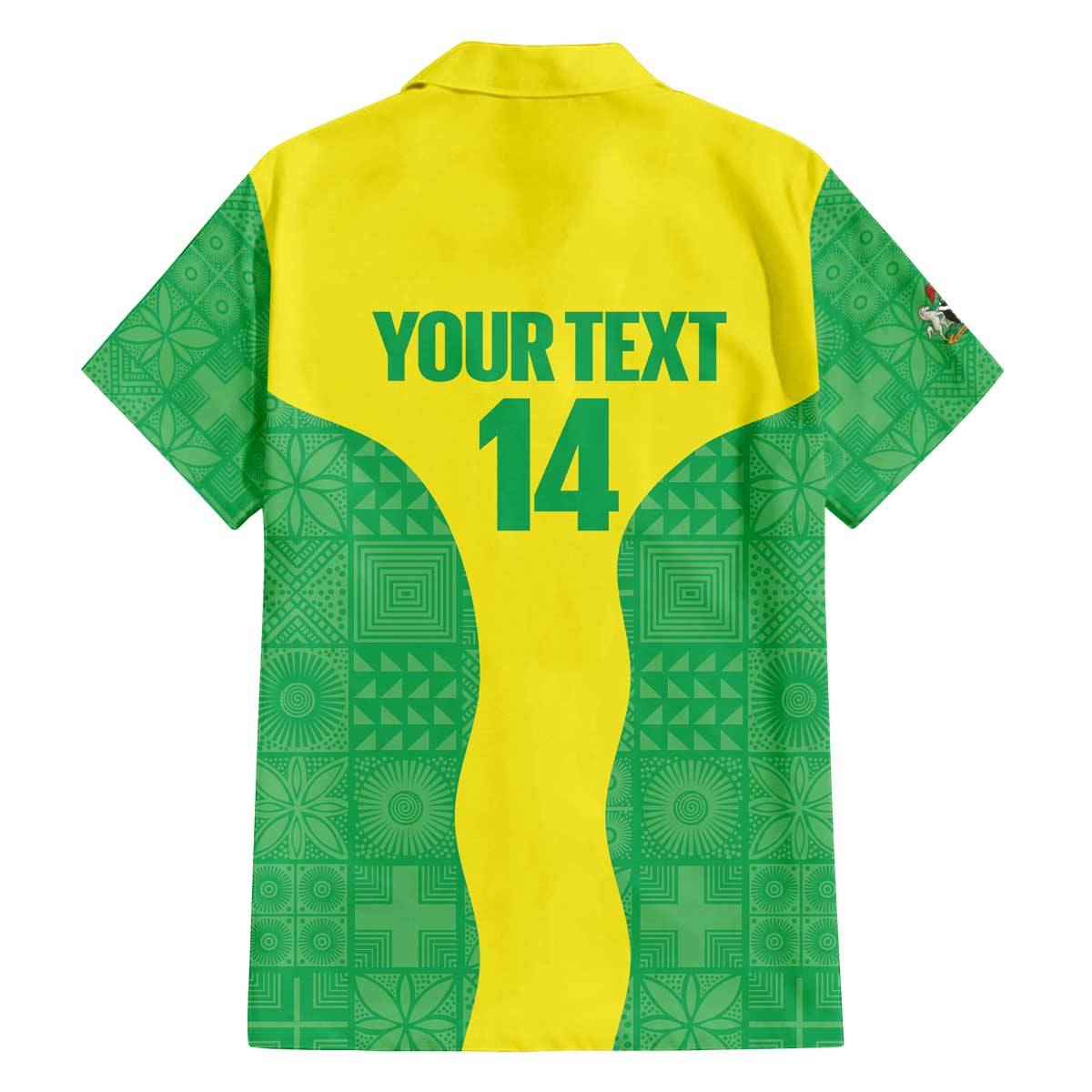 Custom Nigeria Cricket Family Matching Off The Shoulder Long Sleeve Dress and Hawaiian Shirt Go Yellow Greens - Wonder Print Shop