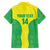 Custom Nigeria Cricket Family Matching Short Sleeve Bodycon Dress and Hawaiian Shirt Go Yellow Greens - Wonder Print Shop