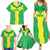 Custom Nigeria Cricket Family Matching Summer Maxi Dress and Hawaiian Shirt Go Yellow Greens - Wonder Print Shop