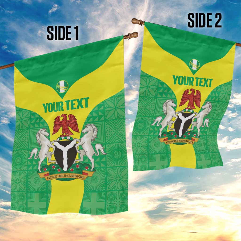 Custom Nigeria Cricket Garden Flag Go Yellow Greens - Wonder Print Shop