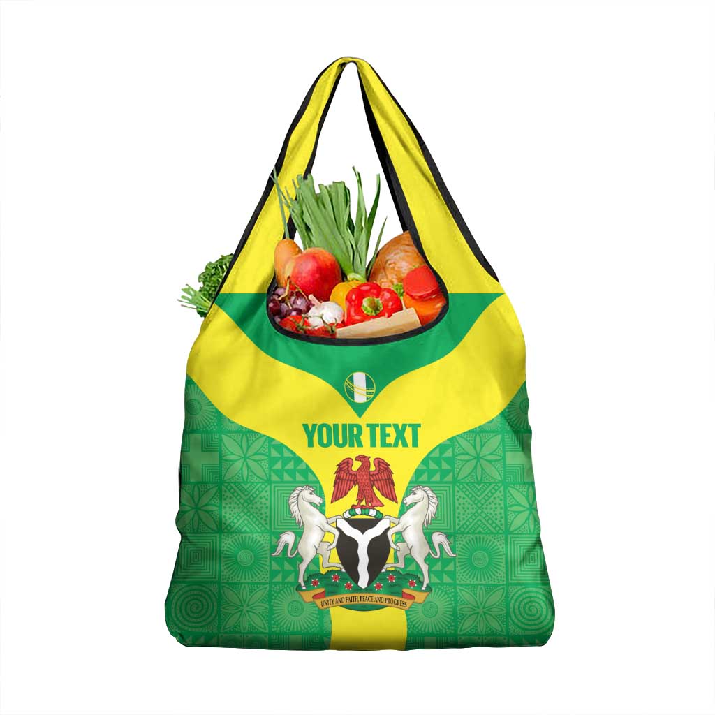 Custom Nigeria Cricket Grocery Bag Go Yellow Greens - Wonder Print Shop