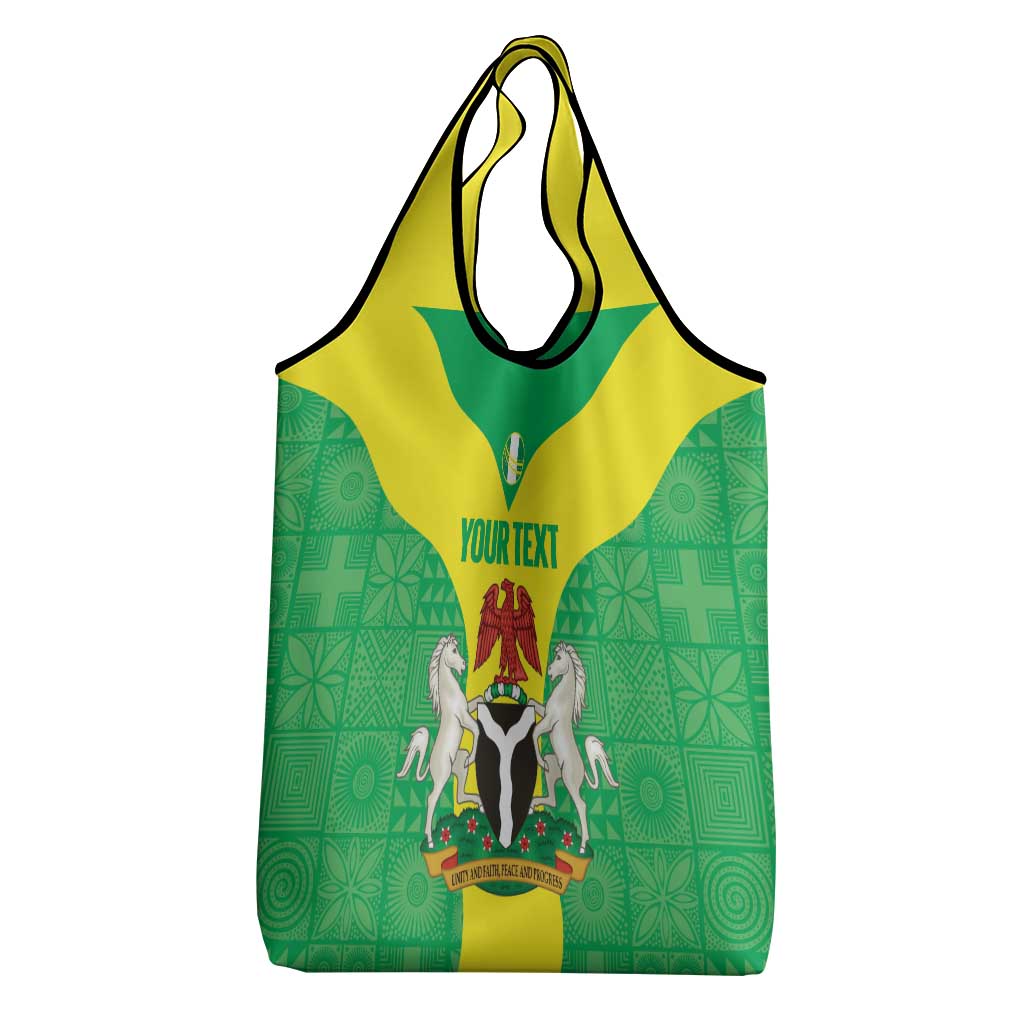 Custom Nigeria Cricket Grocery Bag Go Yellow Greens - Wonder Print Shop