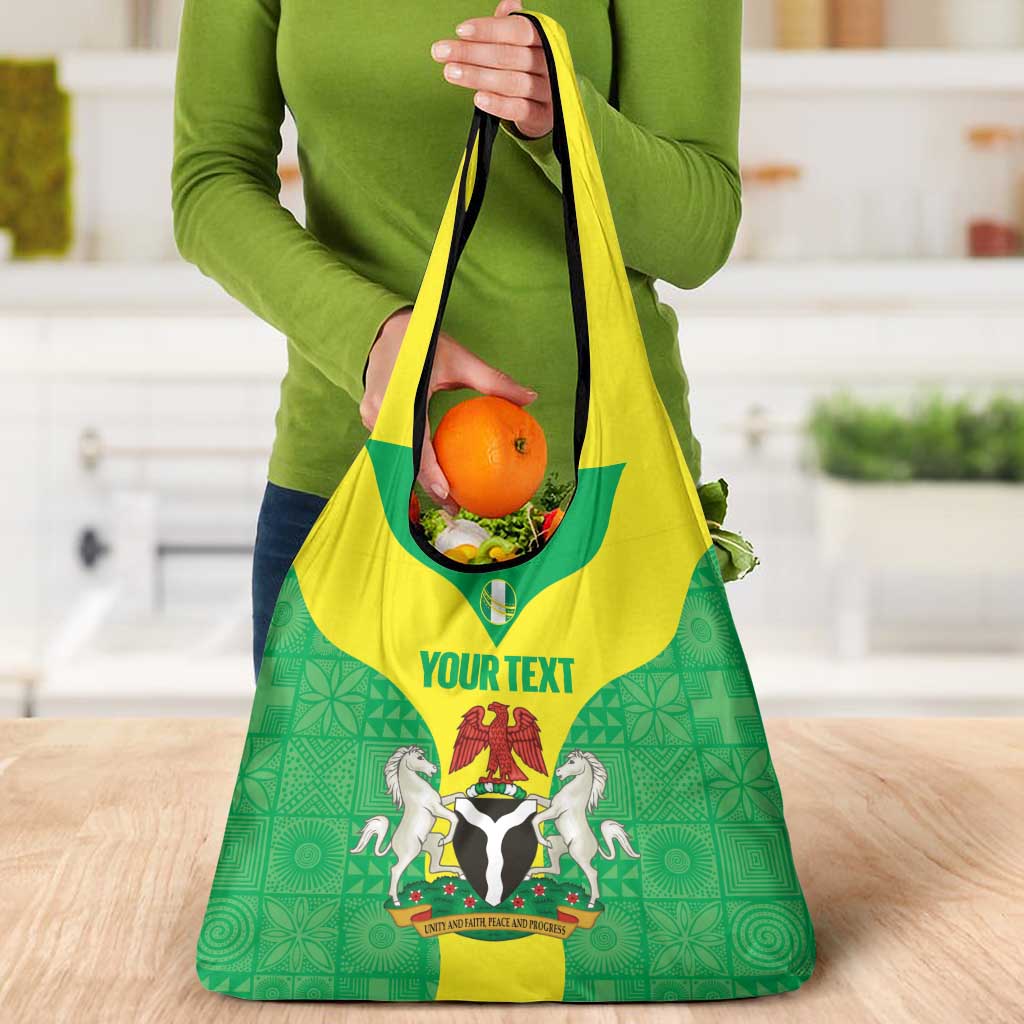 Custom Nigeria Cricket Grocery Bag Go Yellow Greens - Wonder Print Shop