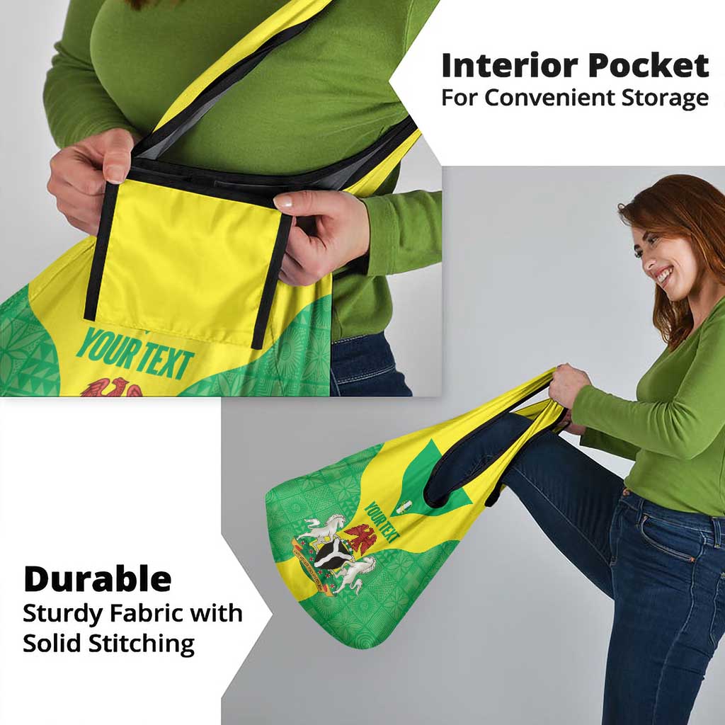 Custom Nigeria Cricket Grocery Bag Go Yellow Greens - Wonder Print Shop