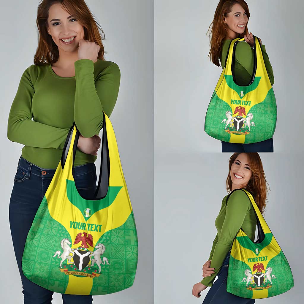 Custom Nigeria Cricket Grocery Bag Go Yellow Greens - Wonder Print Shop