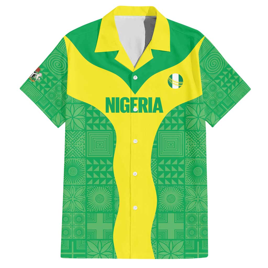 Custom Nigeria Cricket Hawaiian Shirt Go Yellow Greens - Wonder Print Shop