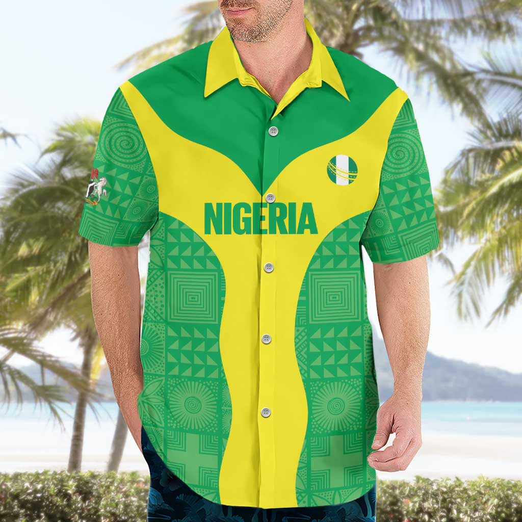 Custom Nigeria Cricket Hawaiian Shirt Go Yellow Greens - Wonder Print Shop