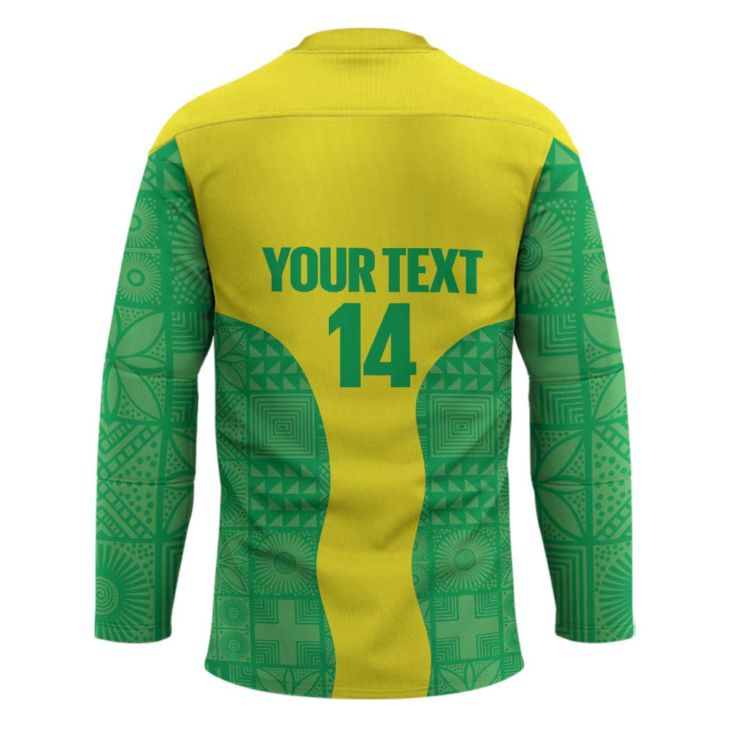 Custom Nigeria Cricket Hockey Jersey Go Yellow Greens - Wonder Print Shop