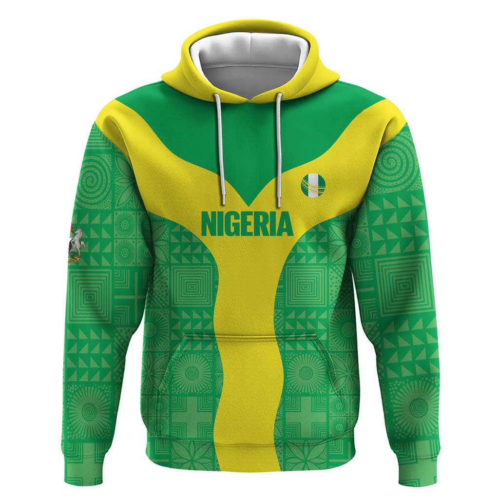 Custom Nigeria Cricket Hoodie Go Yellow Greens - Wonder Print Shop