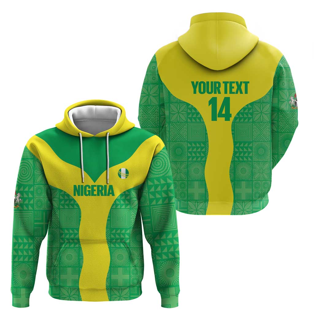 Custom Nigeria Cricket Hoodie Go Yellow Greens - Wonder Print Shop