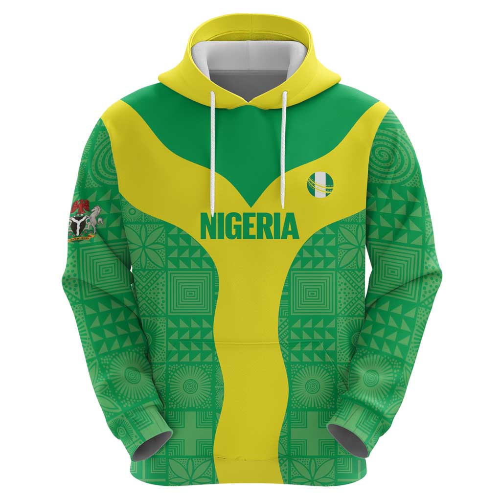 Custom Nigeria Cricket Hoodie Go Yellow Greens - Wonder Print Shop