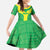 Custom Nigeria Cricket Kid Short Sleeve Dress Go Yellow Greens - Wonder Print Shop