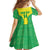 Custom Nigeria Cricket Kid Short Sleeve Dress Go Yellow Greens - Wonder Print Shop