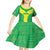 Custom Nigeria Cricket Kid Short Sleeve Dress Go Yellow Greens - Wonder Print Shop