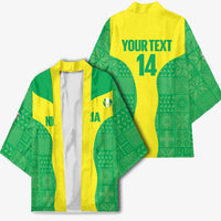 Custom Nigeria Cricket Kimono Go Yellow Greens - Wonder Print Shop