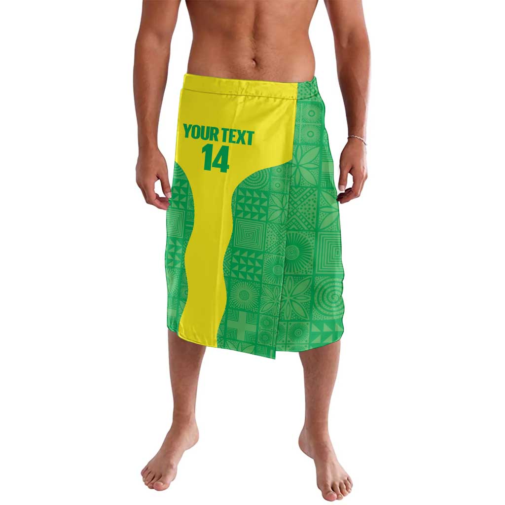 Custom Nigeria Cricket Lavalava Go Yellow Greens - Wonder Print Shop