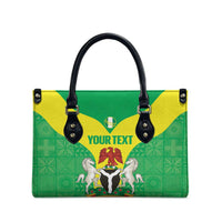 Custom Nigeria Cricket Leather Bag Go Yellow Greens - Wonder Print Shop