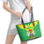 Custom Nigeria Cricket Leather Tote Bag Go Yellow Greens - Wonder Print Shop