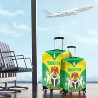 Custom Nigeria Cricket Luggage Cover Go Yellow Greens - Wonder Print Shop
