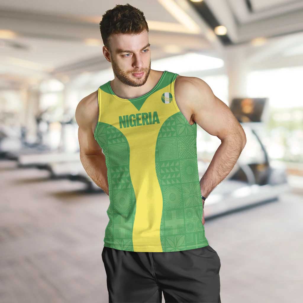 Custom Nigeria Cricket Men Tank Top Go Yellow Greens - Wonder Print Shop