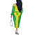 Custom Nigeria Cricket Off The Shoulder Long Sleeve Dress Go Yellow Greens - Wonder Print Shop