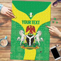 Custom Nigeria Cricket Puzzle Go Yellow Greens - Wonder Print Shop