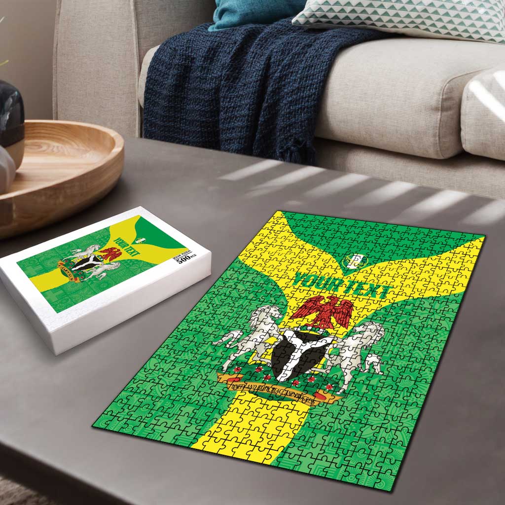 Custom Nigeria Cricket Puzzle Go Yellow Greens - Wonder Print Shop